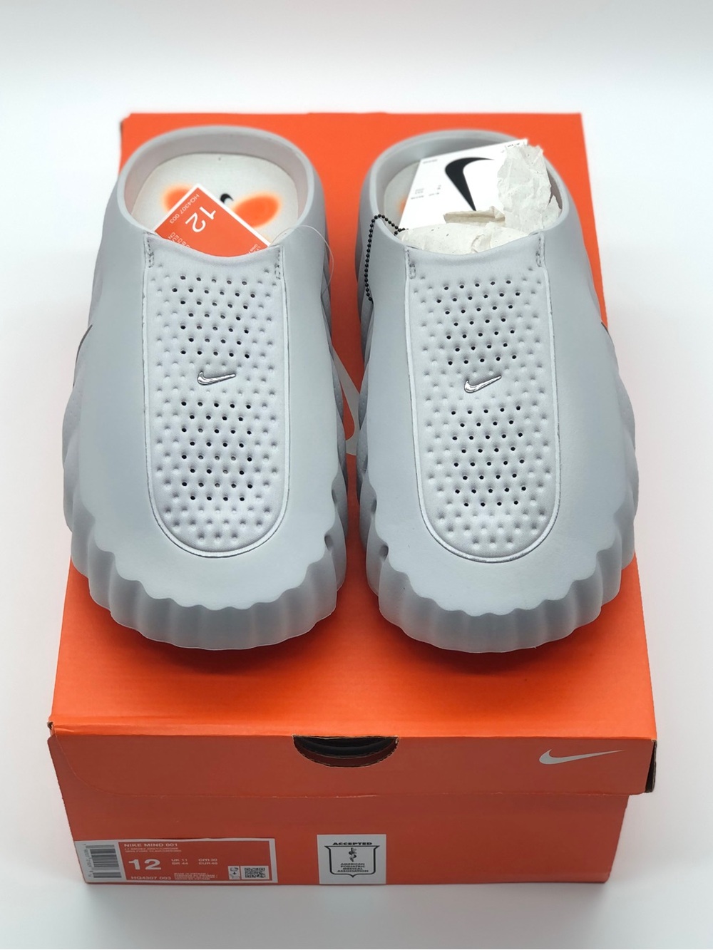 Nike Mind 001 Light Smoke Grey Brand New In Box (DS / BNIB) Size 12 Men - Picture 4 of 16